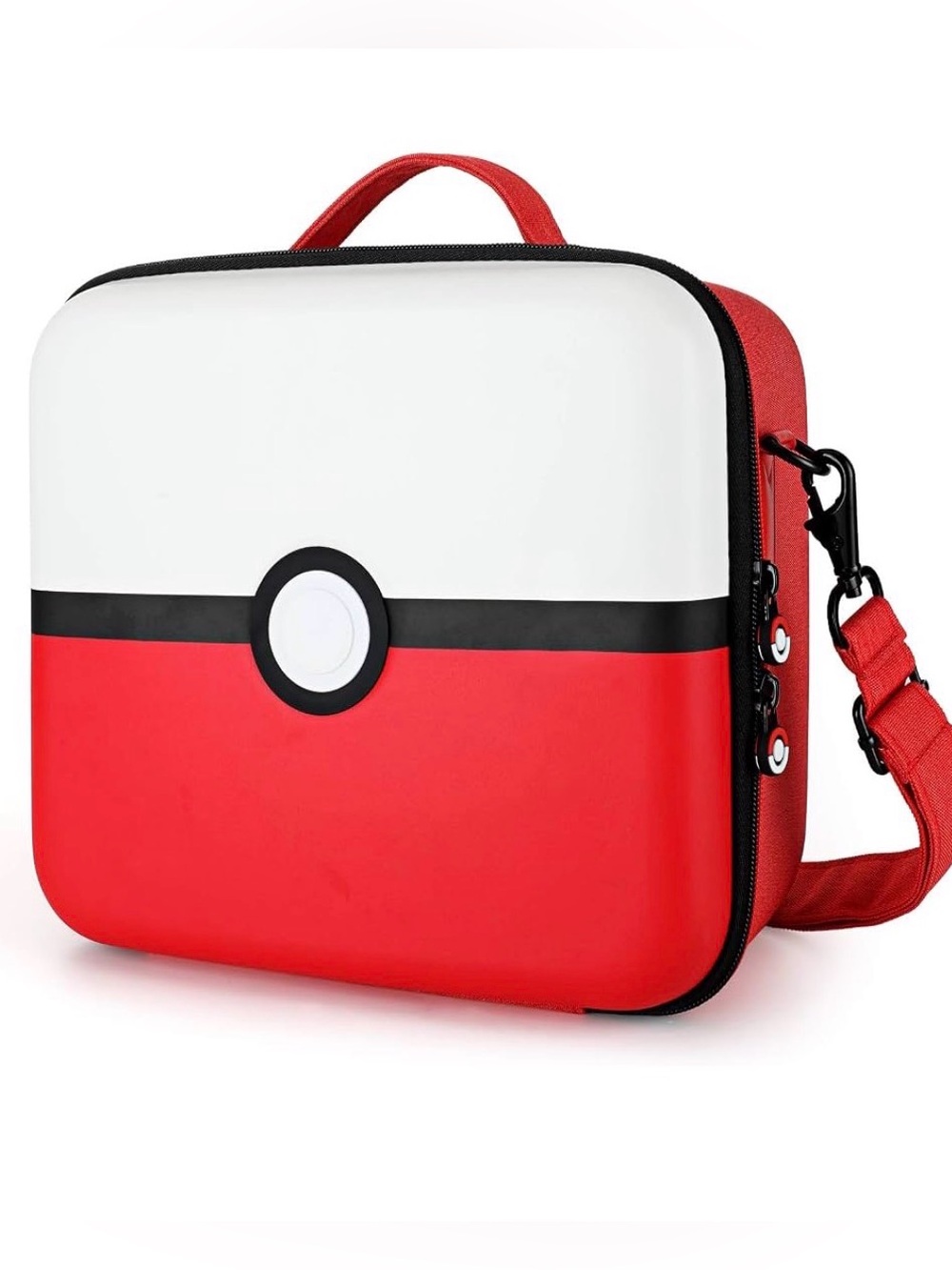 Red & White Poké Ball Style Travel Bag for Nintendo switch